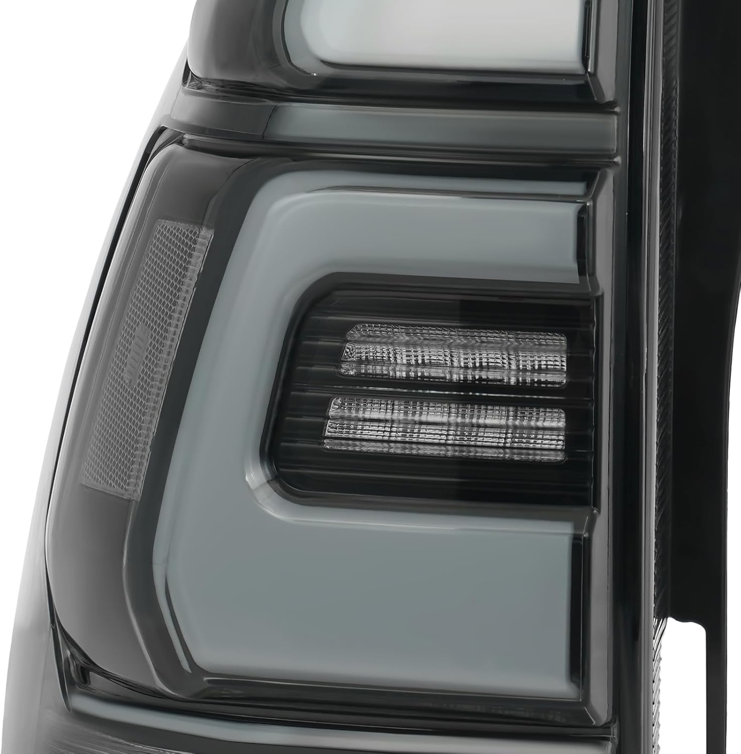 KARPAL Pair LED Tail Light Assembly Black Housing White Compatible with 2003-2009 Toyota 4runner Animation Sequential Rear Tail Lamp