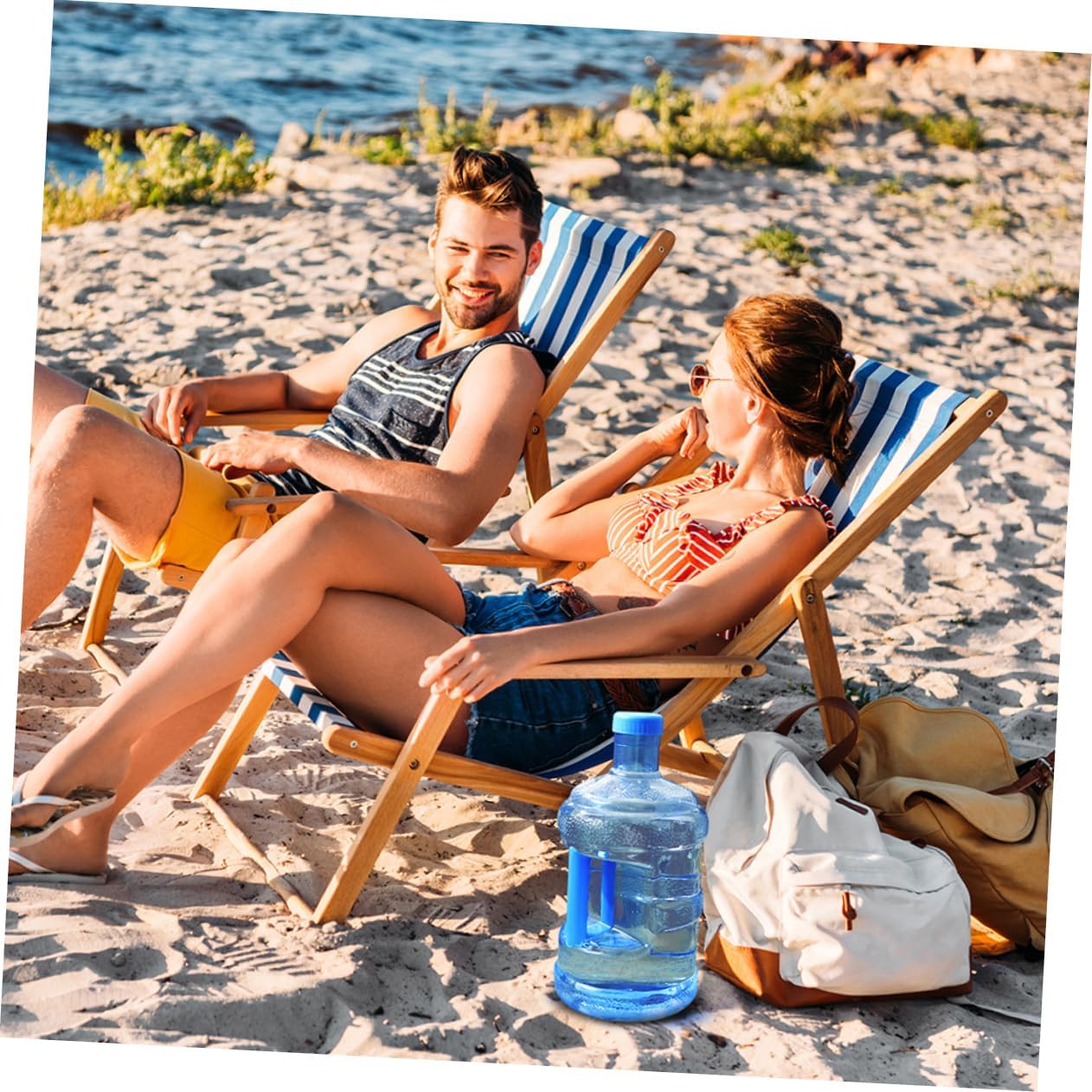 Thickened Camping Water Container 2 Pack Large Capacity Outdoor Water Bottles Handles for Hiking and Travel