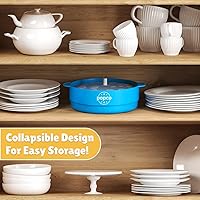 Vista 7 de POPCO Máquina de Palomitas de Silicona - Recipiente para Hacer Palomitas en Microondas - Tazón Plegable, Resistente al Calor, Fácil de Limpiar