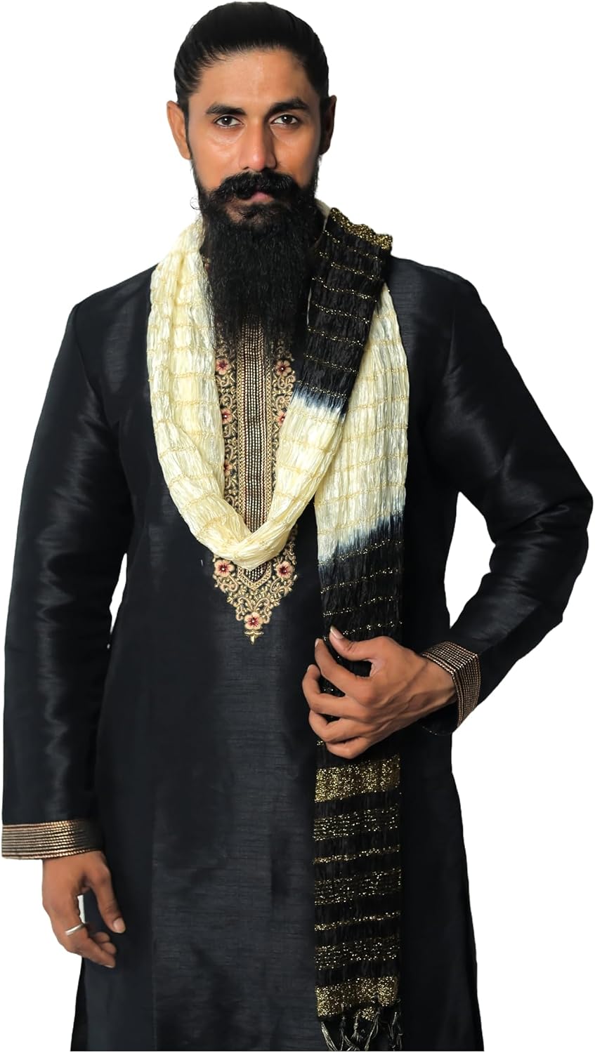 Indian Traditional Kurta Sherwani Dupatta Shawl Scarf For Men (Only Dupatta)
