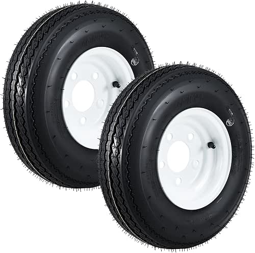 GarveeTech 4.80-8 4.80x8 480-8 Trailer Tire and Wheel Assembly, Heavy-Duty