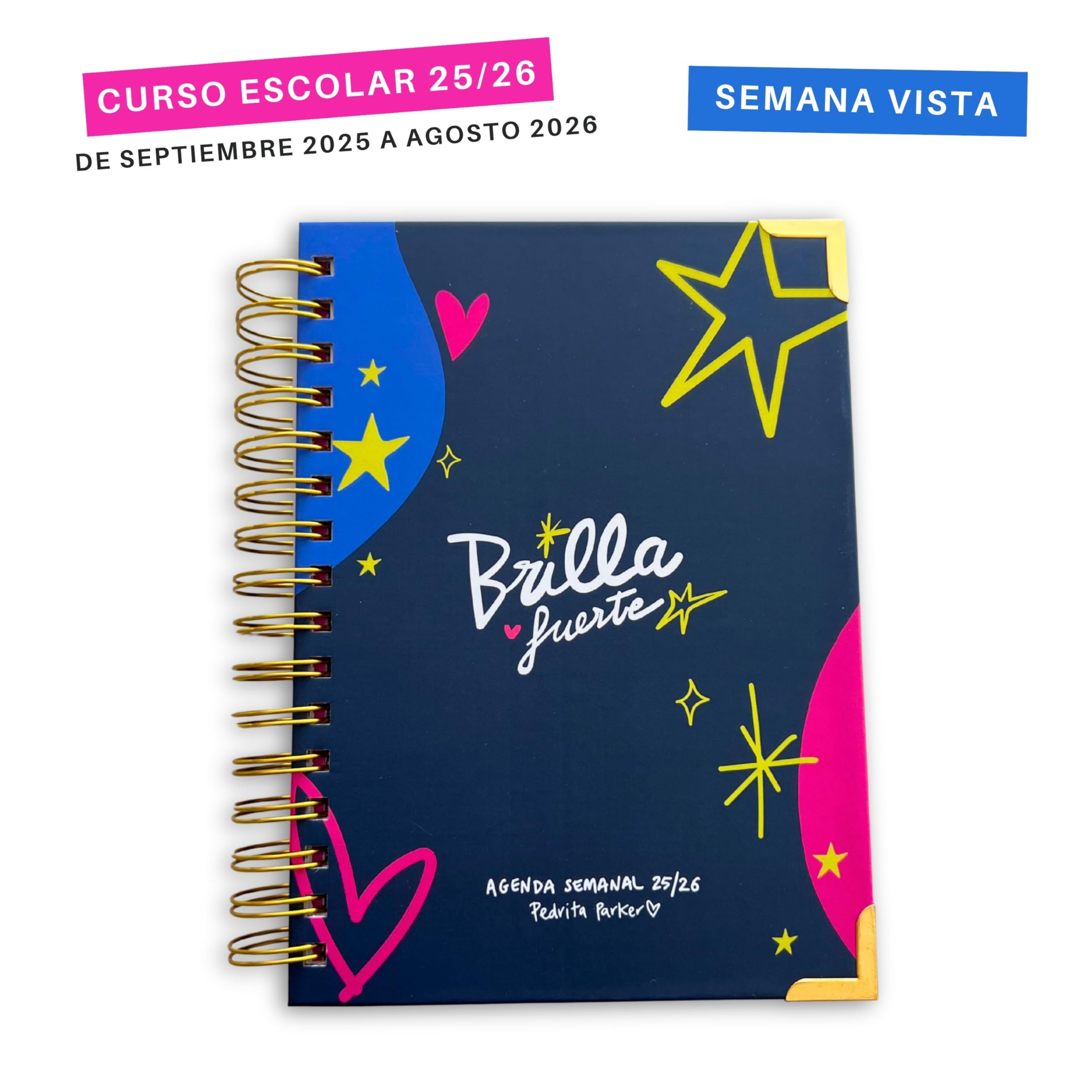 Image secondaire de Agenda Scolaire 2025/2026 A5 avec Autocollants et Illustrations - Pedrita Parker