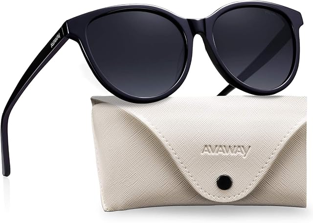 AVAWAY Fashion Sunglasses for Women Polarised UV Protection Ladies Eyewear for Photography Wandern Travelling Driving,Category 3
