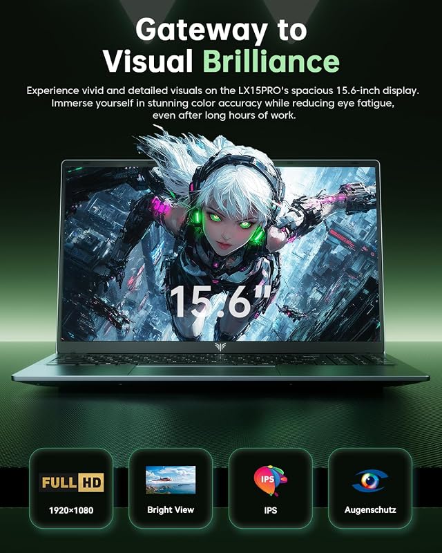 Light Gaming Laptop, ΑΜD Ryzen 7 5700U(8C/16T, Up to 4.3GHz), 16GB RAM 512GB NVMe SSD, 2026 Laptop Computer, 15.6 Inch Laptop, WiFi 6, BT5.2, Numeric KB, HDMI Type-C USB 3.2 Multitasking Laptop image 5