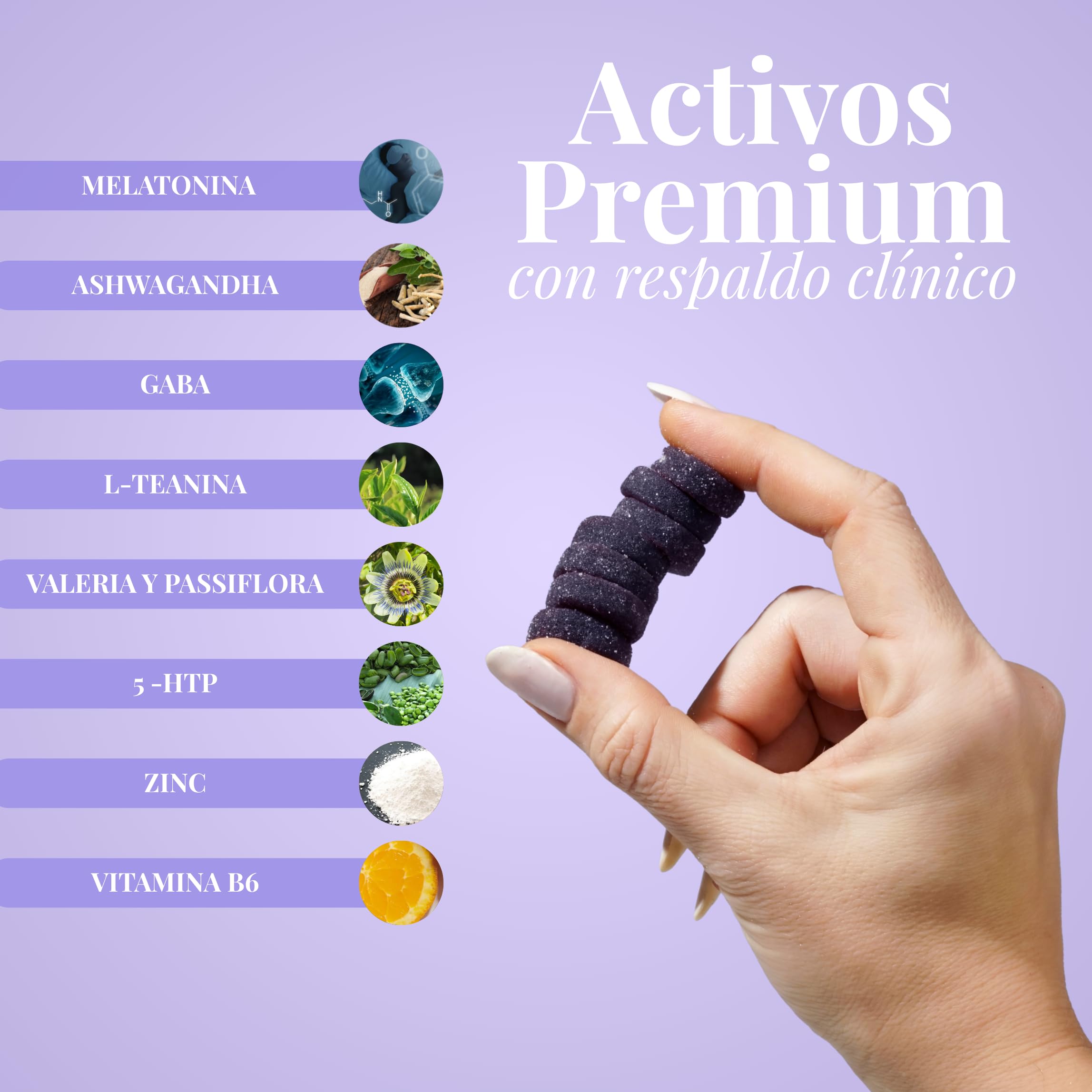 Alma Secret | Deep sleep complex melatonin | Gummies veganas para un descanso profundo y mejorar el sueño | Con Melatonina, Ashwagandha Sensoril®, GABA y L-Teanina | Ayuda a dormir y manejar el estrés