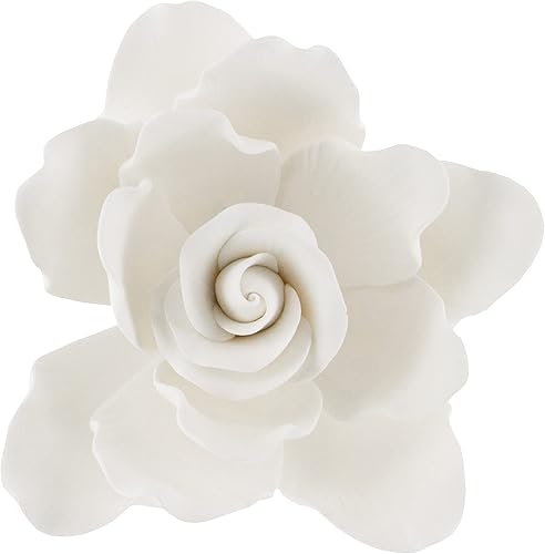 Global Sugar Art Gardenia - Flores de pastel de azúcar Jumbo blancas con alambre, 1 unidad por el chef Alan Tetreault