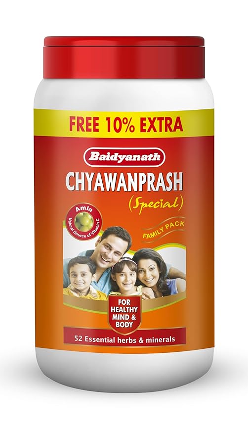 Baidyanath Chyawanprash Special -Pack of 2 kg With 10% Extra Free |Immunity Booster | Enhances Strength & Stamina | Made with 52 ingredients