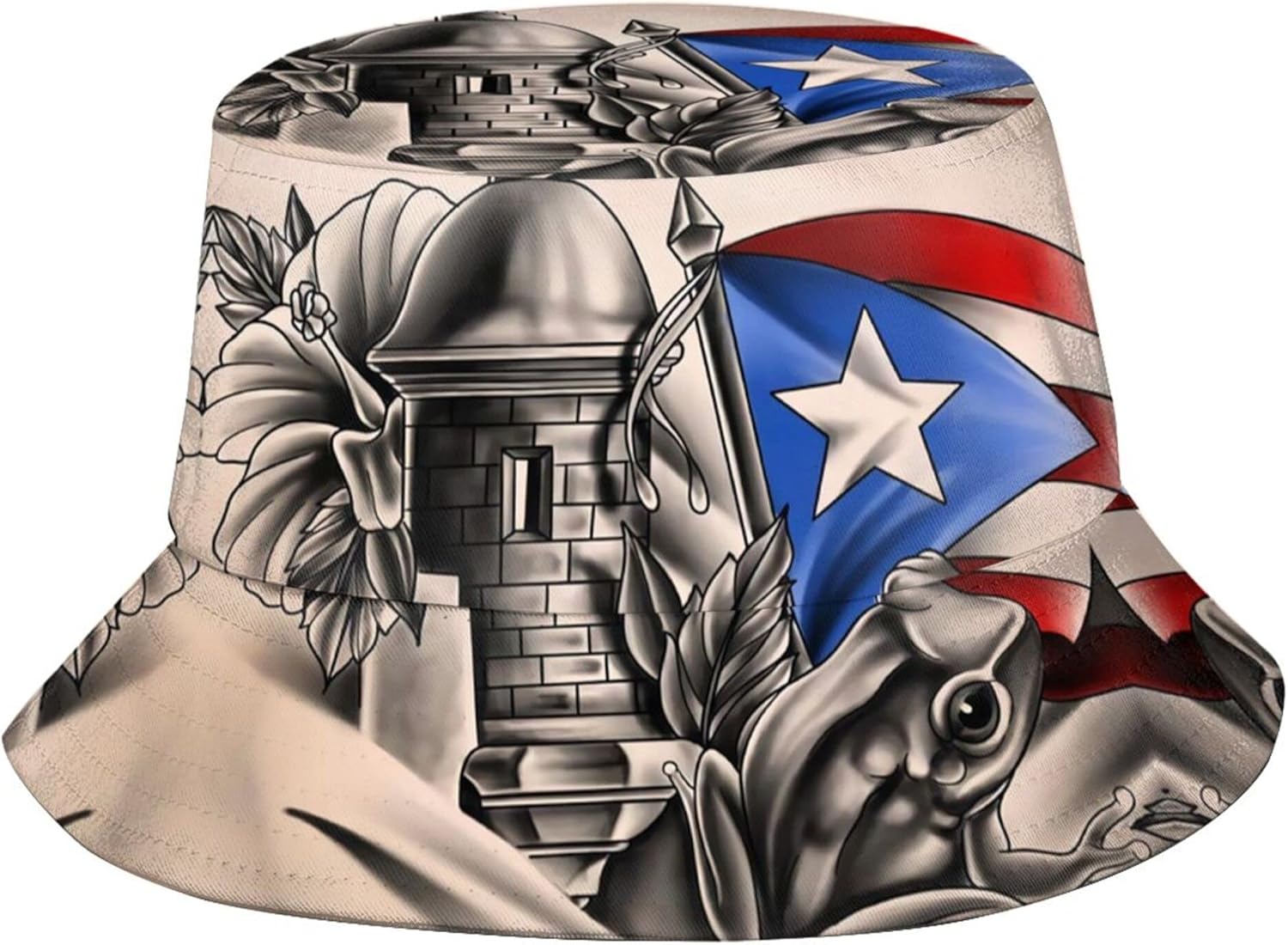 Bucket Hat for Women Men, Summer Print Hat Travel Packable Sun Cap Outdoor Hat for Women and Men