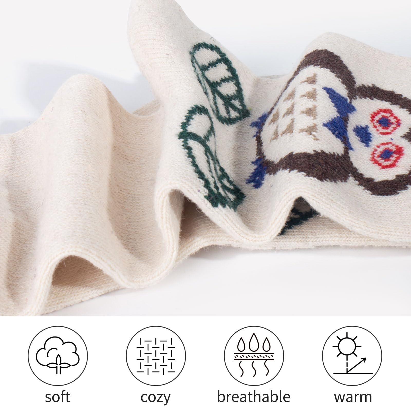 YSense Snug 5 Paia di Calze Calde Invernali da Donna - Calze di Lana Comode per Escursionismo, Multicolore