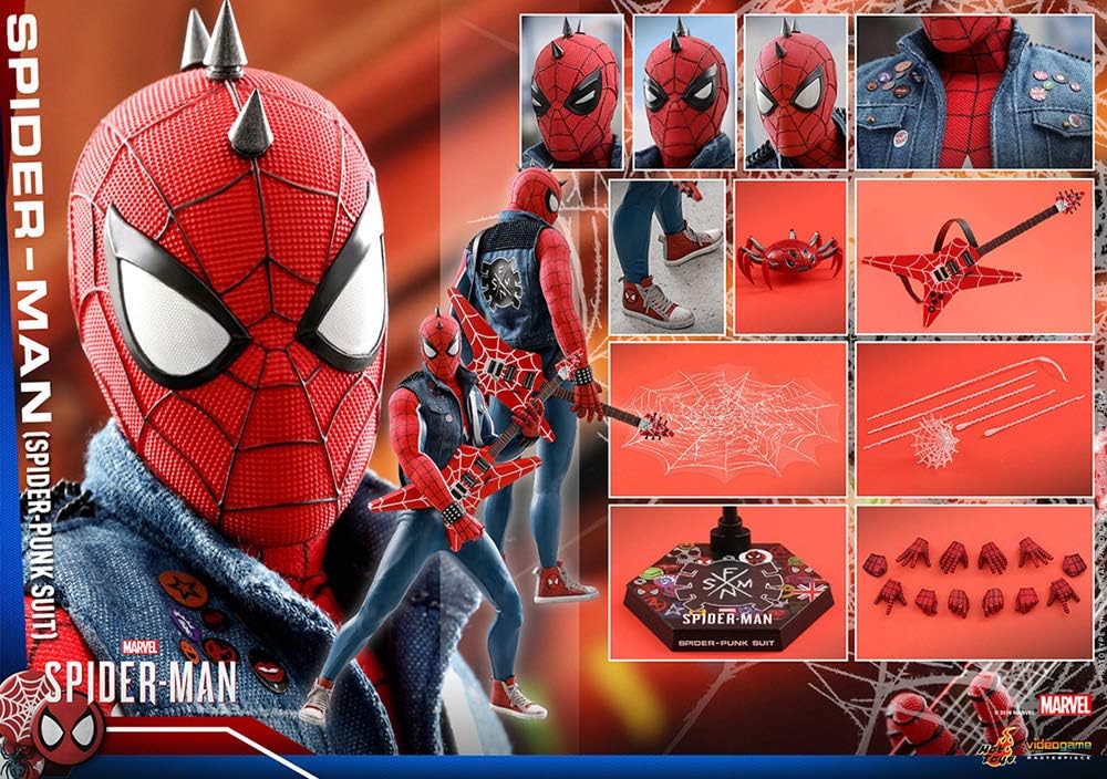 Hot Toys Marvel's Spider-Man VGM32 Spider-Man (Spider-Punk Suit) 1/6 Scale 12" Action Figure