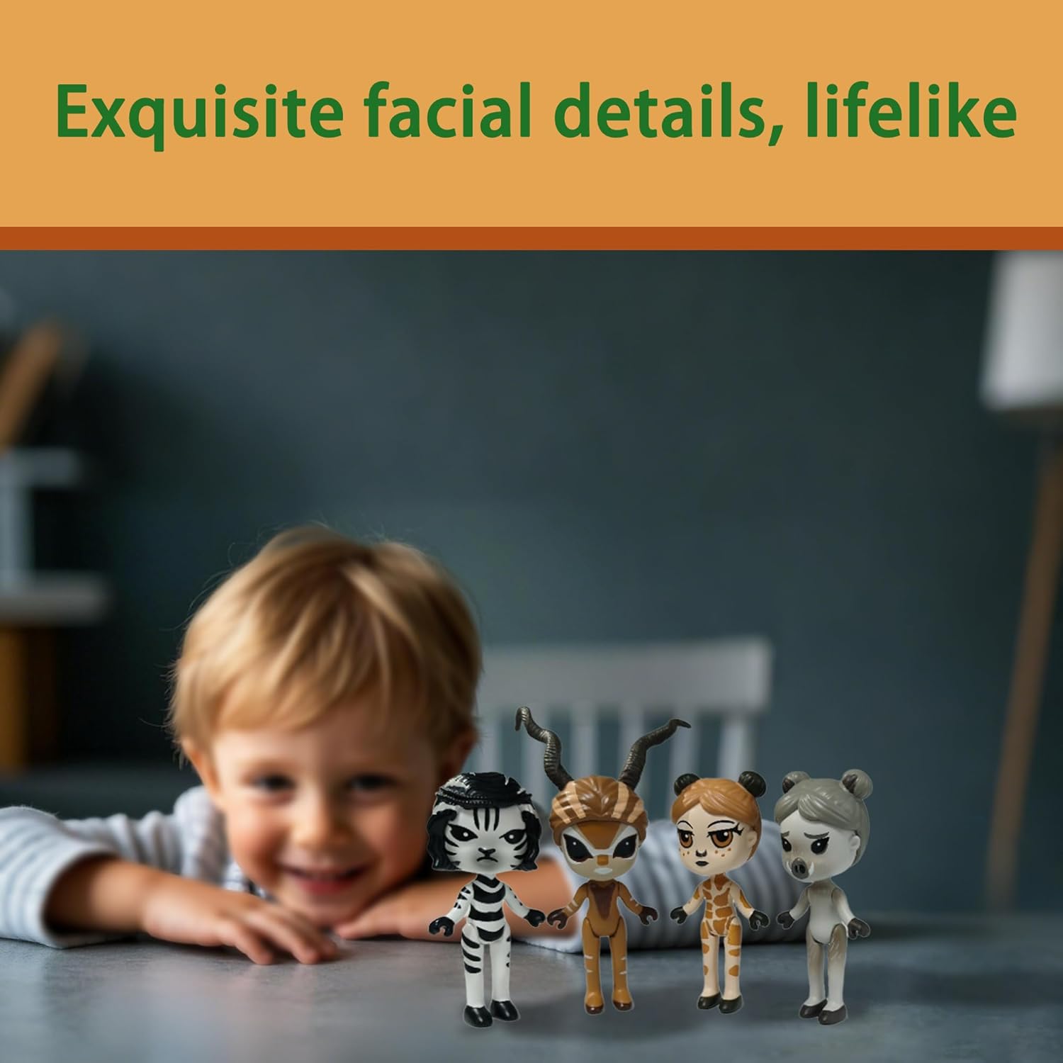 PLENTY MORE Forest Animal Theme Series Action Figure - 3.5 inches / 8cm Collectible Action Figure, Creative Forest Animal Toy, Educational & Fun Play for Ages 3+, Safe & Non-Toxic (Zeb Forest)