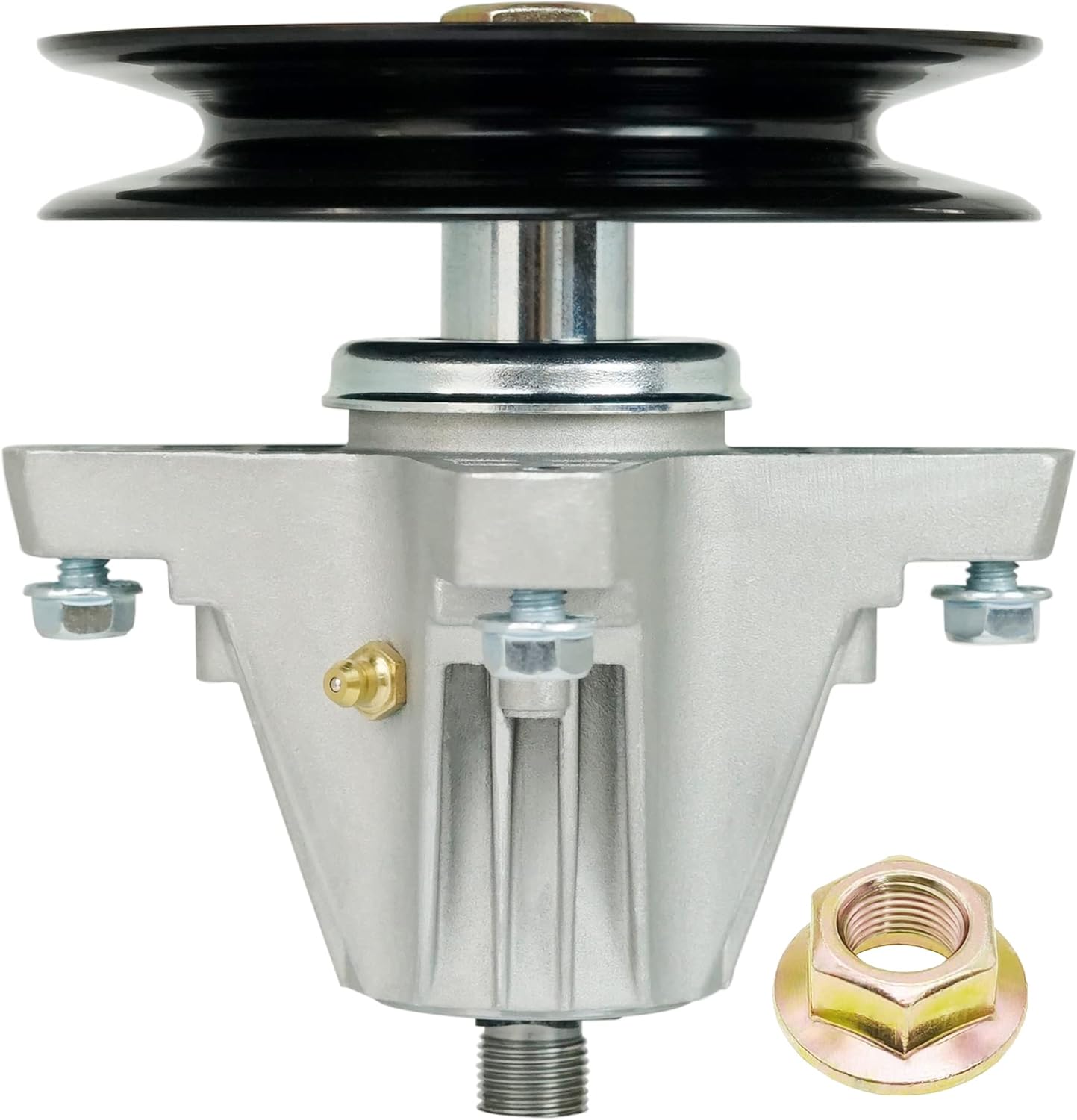 q&p Outdoor Power 918-06979 Spindle Assembly Bracket Replaces MTD Troy-Bilt 618-06979 918-06979 with Mounting Bolt Holes Tapped for Easier Install FITS XT1-LT54 and XT2-LX54 with 54″ Deck