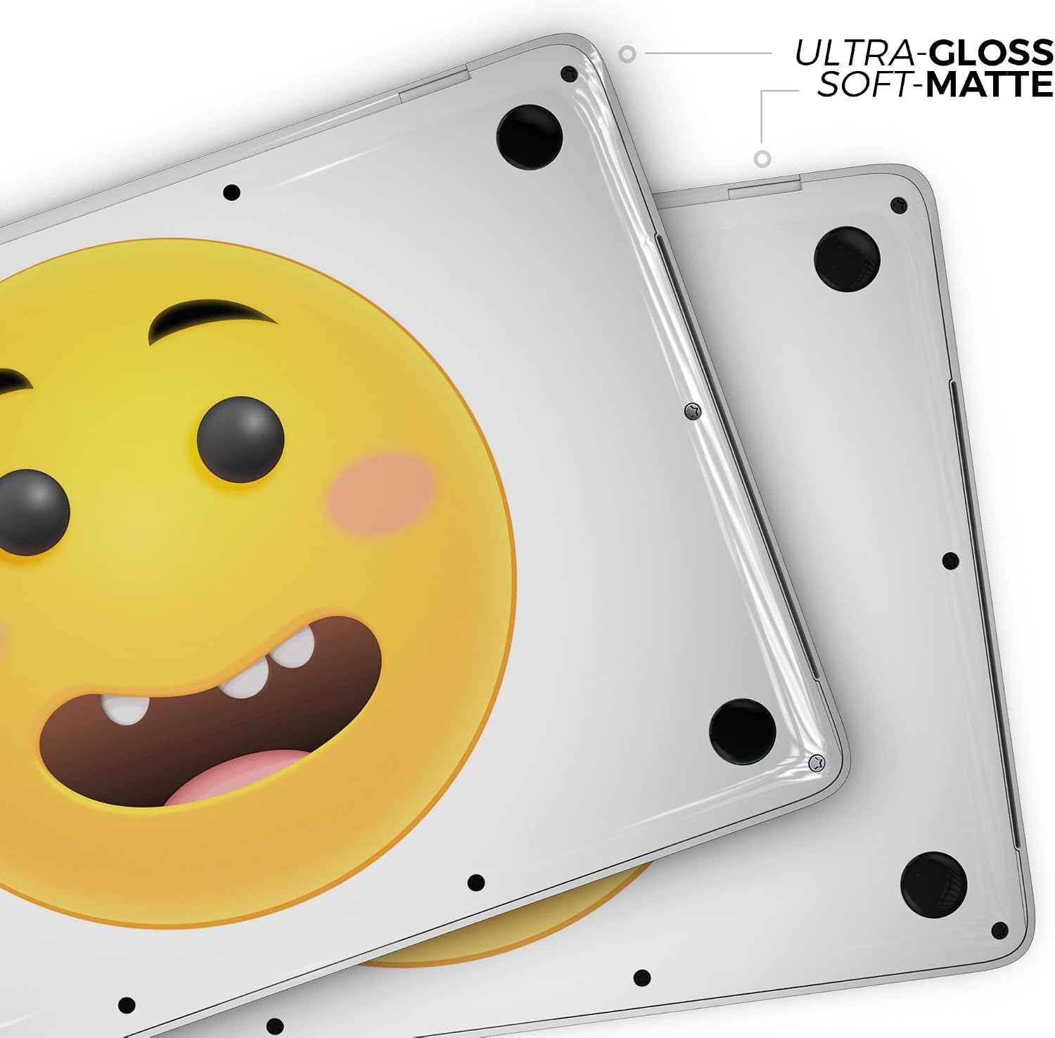 DesignSkinz - Compatible with MacBook Pro 14" M4 (A3401/A3185) - Skin Decal Protective Scratch Resistant Vinyl Wrap - Uhh Friendly Emoticons image 5