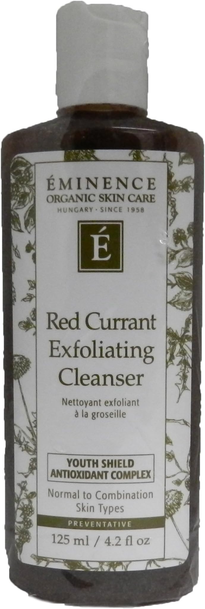 Eminence Organic Skincare Red currant exfoliating cleanser 4.2 oz, 4.2 Ounce