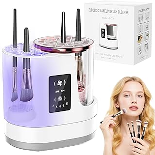 3 in 1 Makeup Brush Cleaner, Electric Cleaning Machine with Dryer & Holder – Automatic USB Washing Machine Brushes for All Sizes Cosmetic Brushes & Beauty Blender, Auto Stop 5 Min