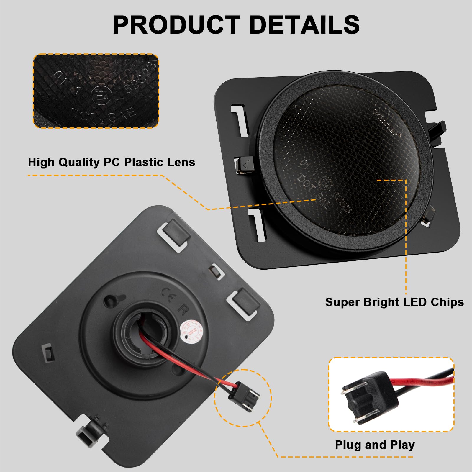 Amazon.com: Aexploer Side Marker Lights Compatible with Wrangler