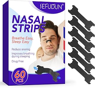 Nasal Strips Extra Strength, 60 Ct Nasal Strips for Snoring Relief, Help Stop Snoring, Improved Sleep, Reduce Snoring, Day & Night Use, Nasal Dilators for Men & Women