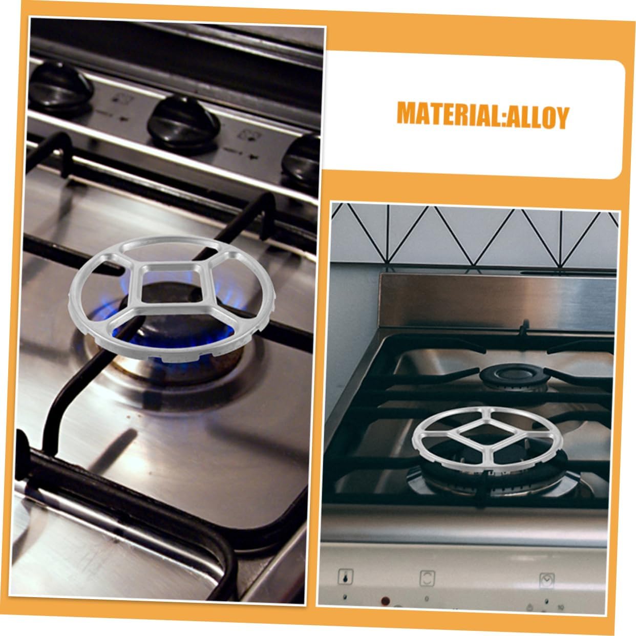 GLEAVI Non-slip Gas Stove Rack Wok Ring Reducer Pot Auxiliary Support Stand for Gas Burner Stovetop Saucepan Holder
