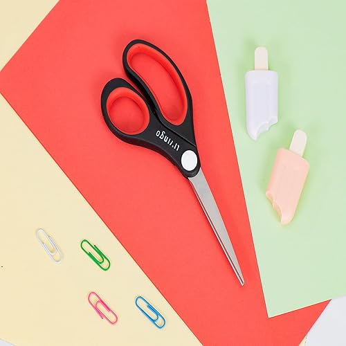 Miniatura 5 de LIVINGO Juego de 4 tijeras multiusos afiladas y resistentes para cocina, cocina, costura, corte, aves, alimentos, papel, manualidades, oficina,