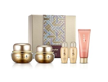 Sooryehan Boyun Cream Gift Set 5.24 fl oz - Luxury Korean Skin Care, Red Ginseng Toner, Emulsion, Cleansing Foam & Moisturizer Cream , Deep Hydration
