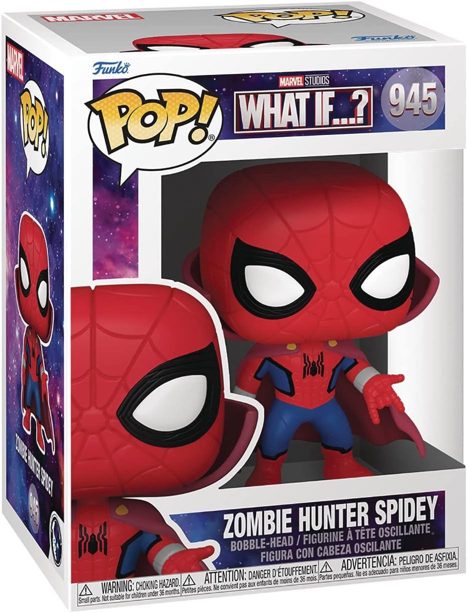 Spider-Man POP Marvel: What If? - Zombie Hunter Funko Pop! Vinyl Figure (Bundled with Compatible Pop Box Protector Case), Multicolor, 3.75 inches
