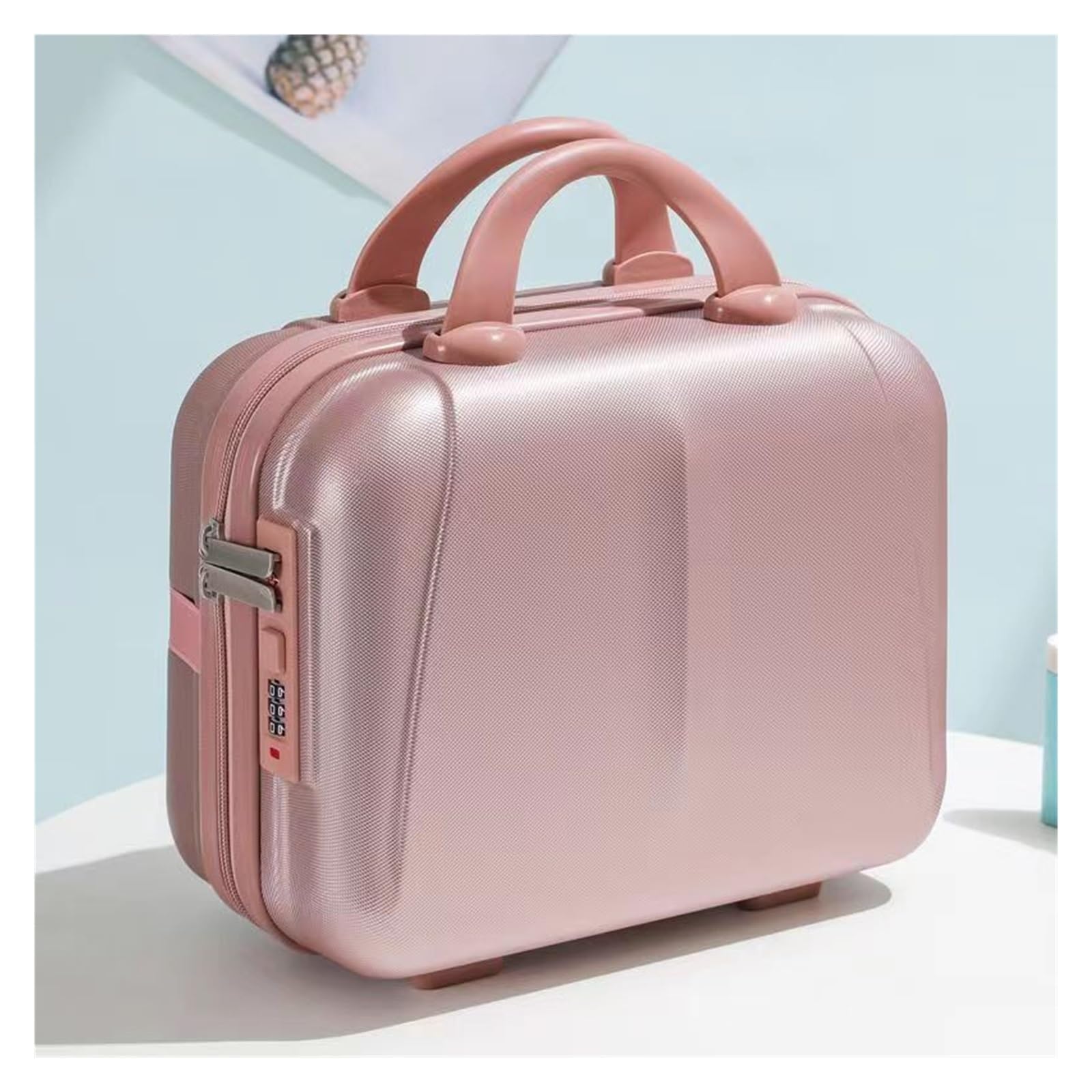 Bolsa Maquillaje Mini Equipaje portátil de Viaje de Carcasa Dura, Almacenamiento de artículos de tocador, Bolsa de cosméticos, Bloqueo de contraseña for Proteger cosméticos