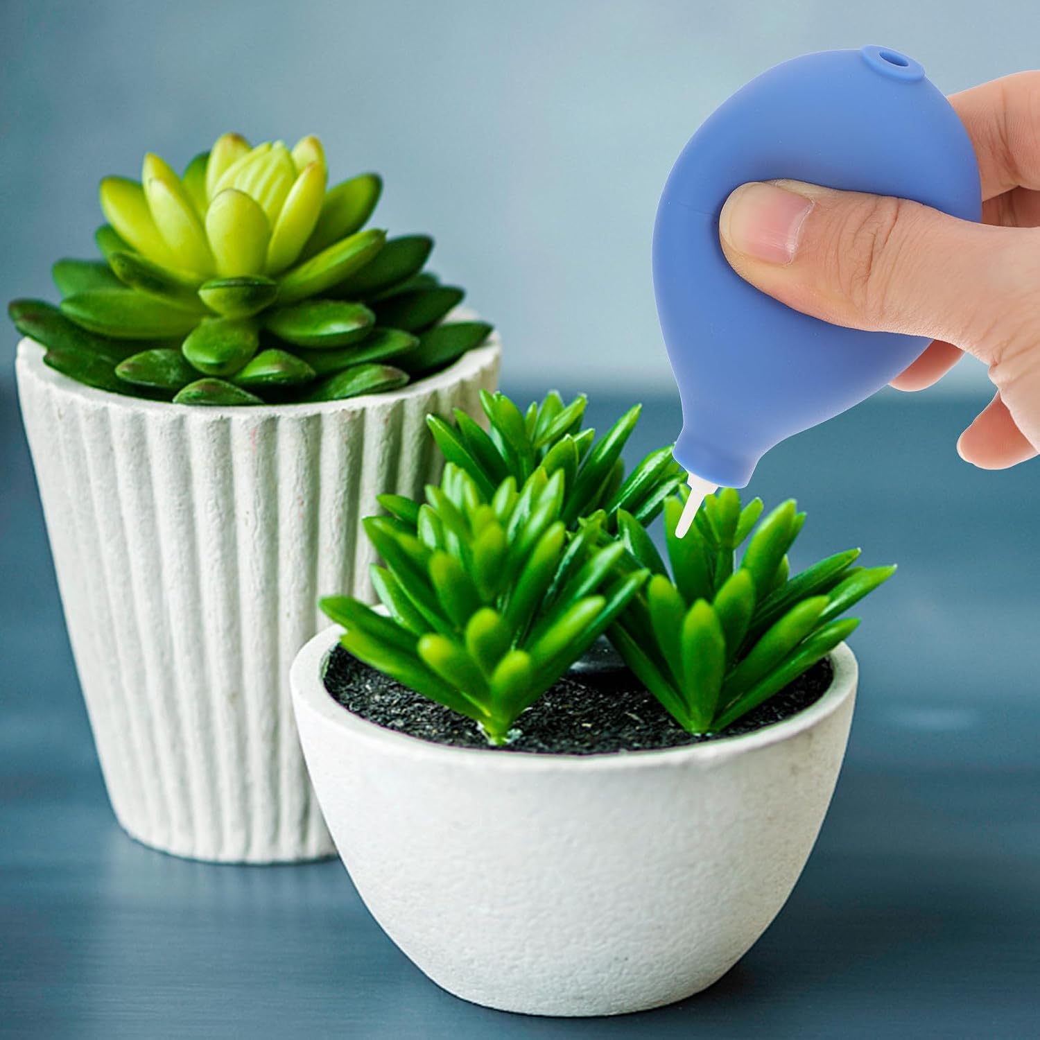 Mini Air Blower Compressed for Camera Lens and Computer Keyboard, Blue Cleaning Tool for DSLR and Maintenance