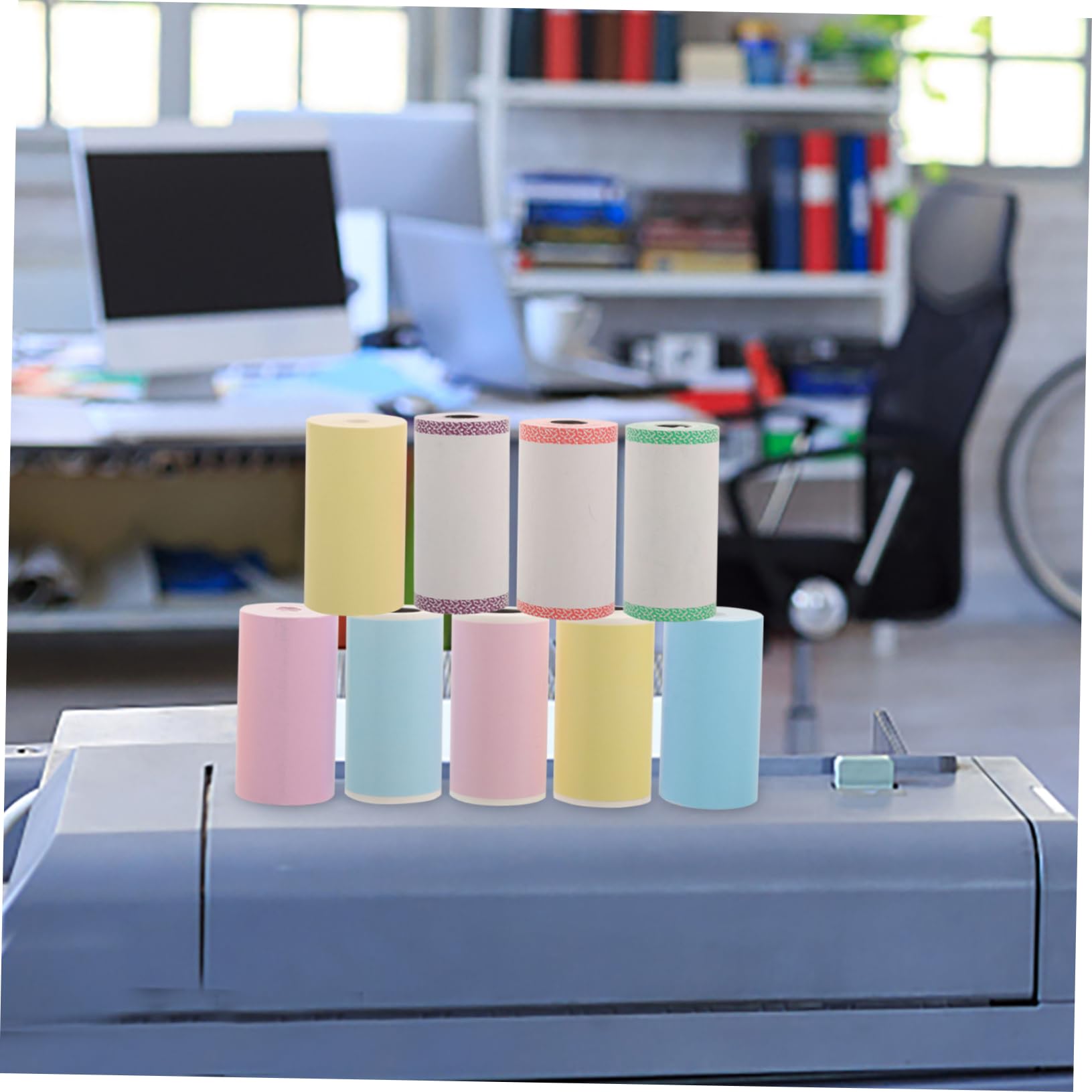 HOMSFOU 5 Set Etichette Termiche Autoadesive Per Stampante Mini Resistente All E Facile Applicare Etichette Matte Per Organizzazione E Chiara 9 * 5