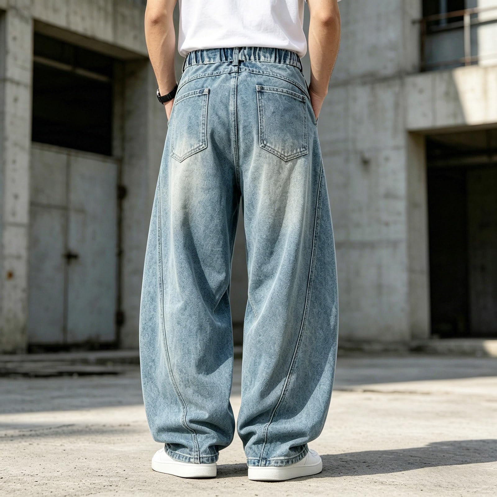 Genérico Vaqueros para Hombre Pantalones De Chándal para Hombre Elásticos Casuales Desgastados De Pierna Recta Suaves Cómodos Uso Diario Vaqueros Pantalones Corte Recto Denim