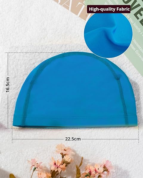 Bonnet de Bain Enfant Tissu (4-10 Ans) : Confortable, Élastique et Durable pour Les Jeunes Nageurs - 5