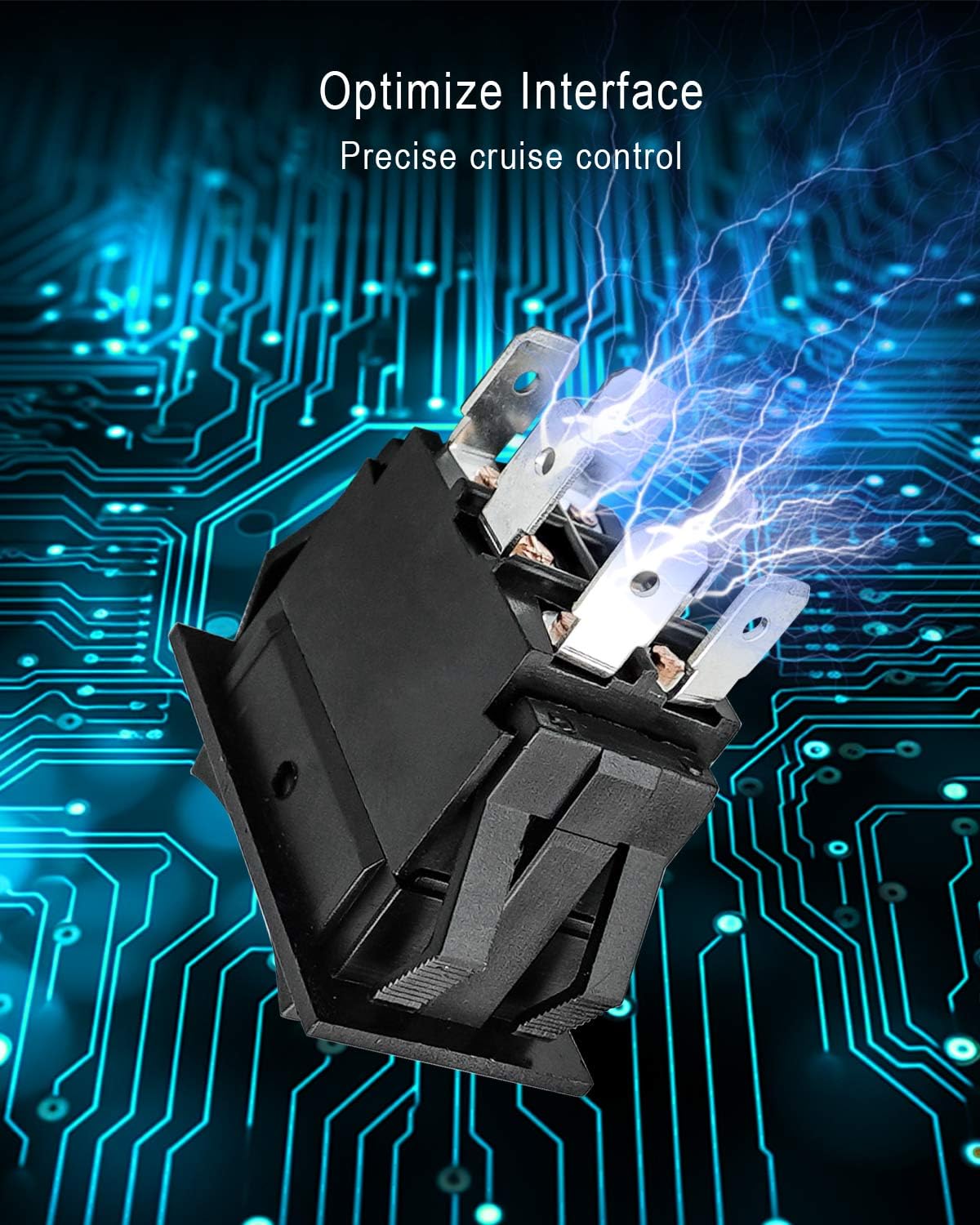 30 Amp DPDT Momentary Switch On-Off-Momentary On Rocker Switch 6 Pin Fit for Most Suburban and Trailer Power Jack, Fit Fifth Wheel Jacks and Rv Landing Gear Switch, 6 Pin