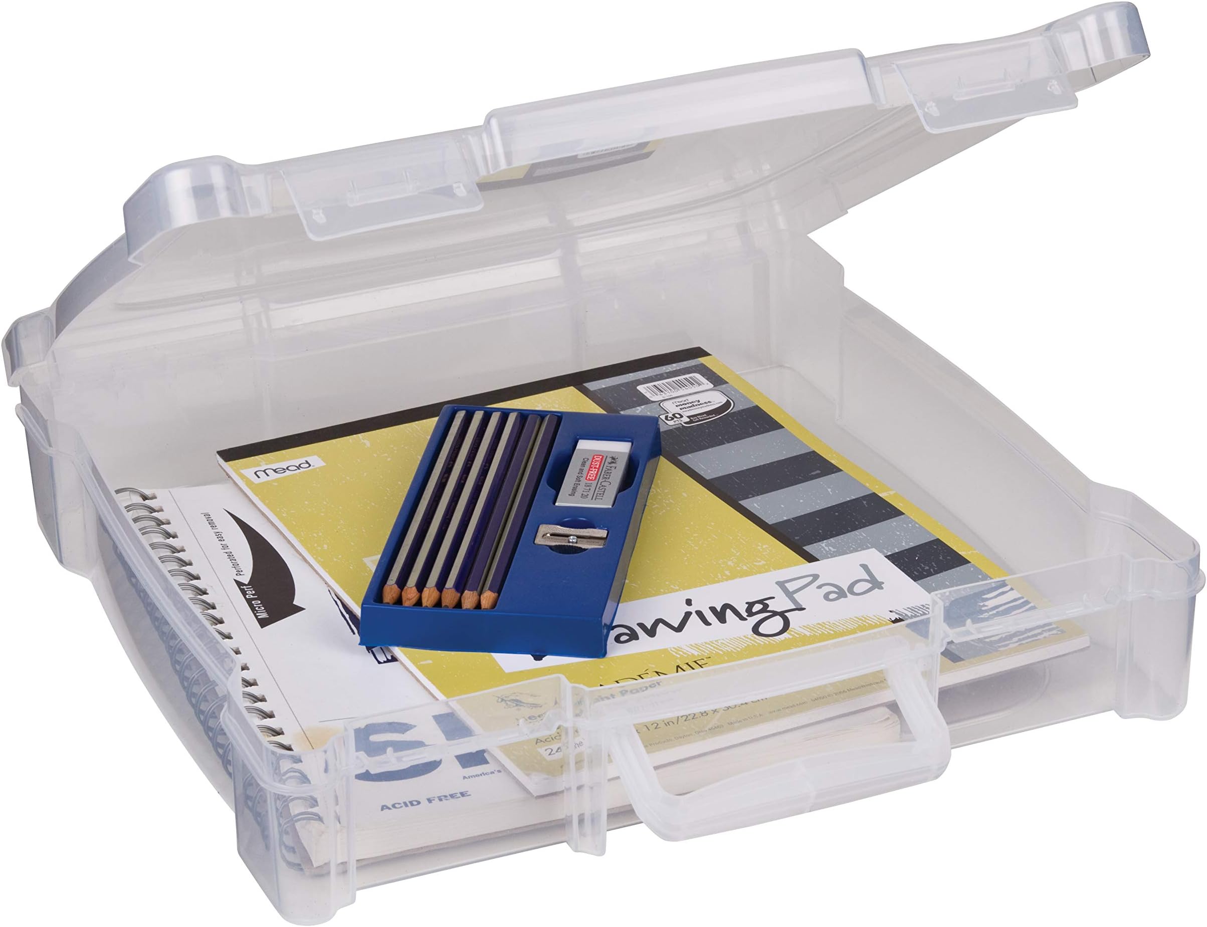 ArtBin 6990Ab Super Satchel Dubbele Diepe Doos met Verwijderbare Verdelers, Doorschijnend Duidelijk