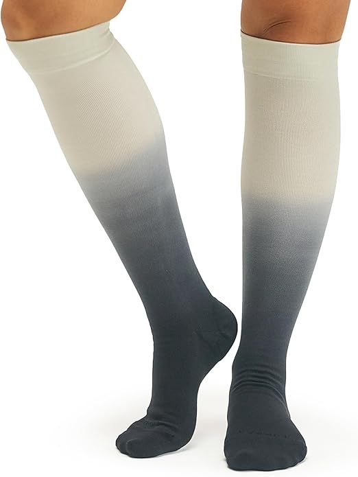 Comrad Nylon Knee High Socks - 20-30mmHg Firm Compression Socks - Soft & Breathable Support