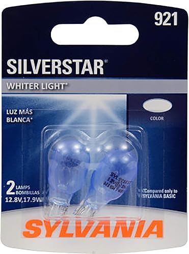 SYLVANIA - Bombilla Mini SilverStar 921 - Luz más brillante y blanca, ideal para la luz de freno de montaje alto central (CHMSL) y más