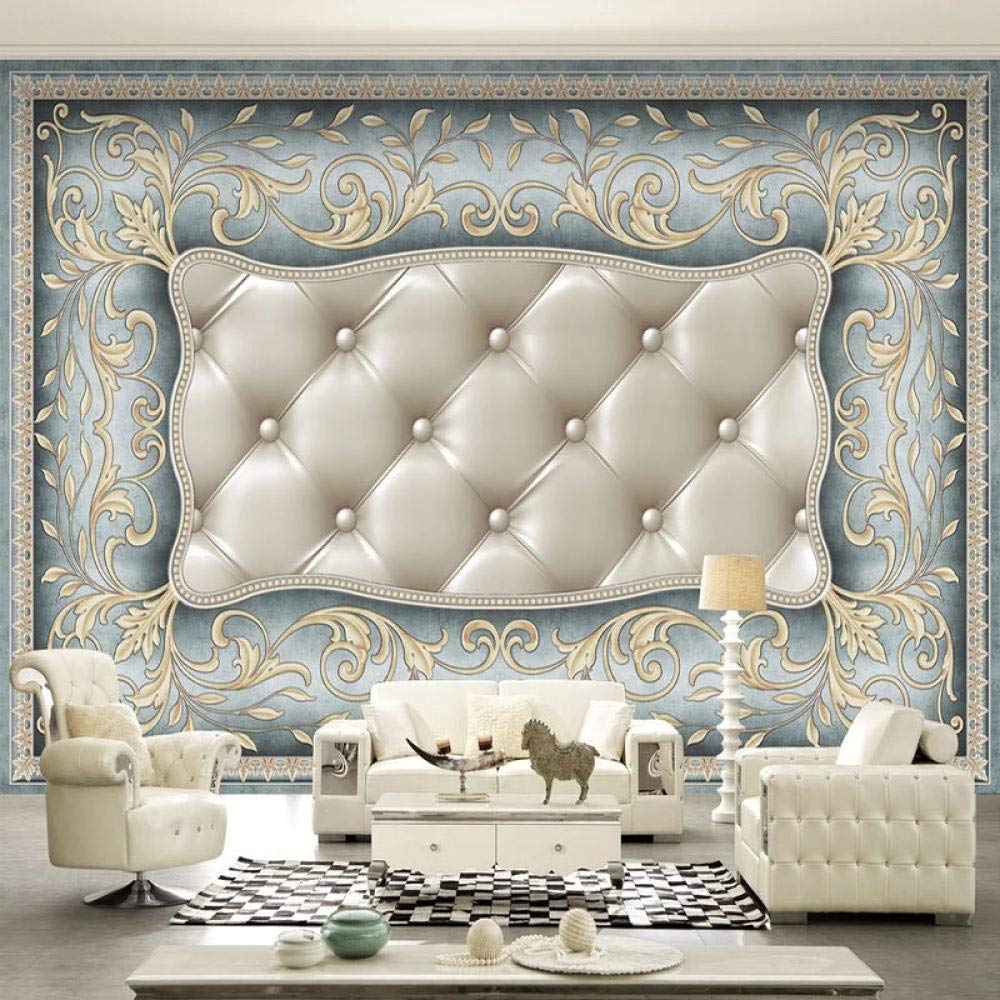 Papier Peint Mural 3D géométrique pour agrandir un grand mur blanc de salon impersonnel