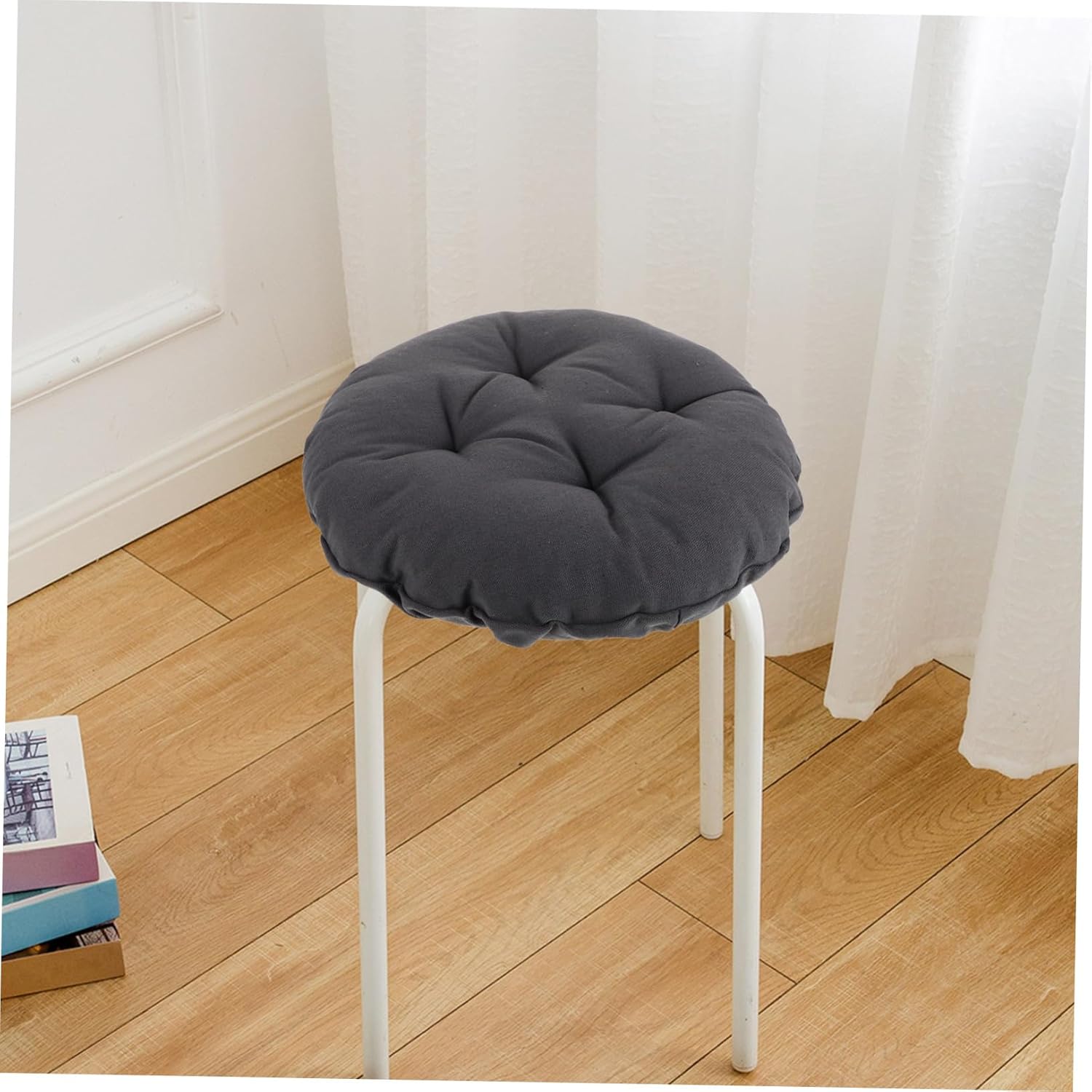 Round Barstool Cover Non- Backing Padded Seat Cushion for Comfort Easy to Clean Design for Dining and Kitchen Use