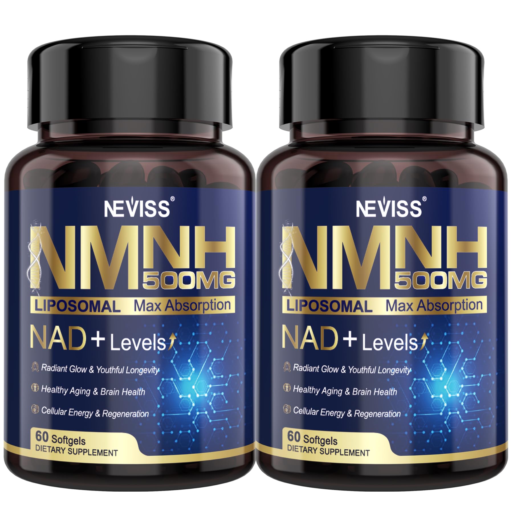 Amazon.com: 2Pack NAD+ Supplement, Next-Gen NMNH Liposomal 500mg
