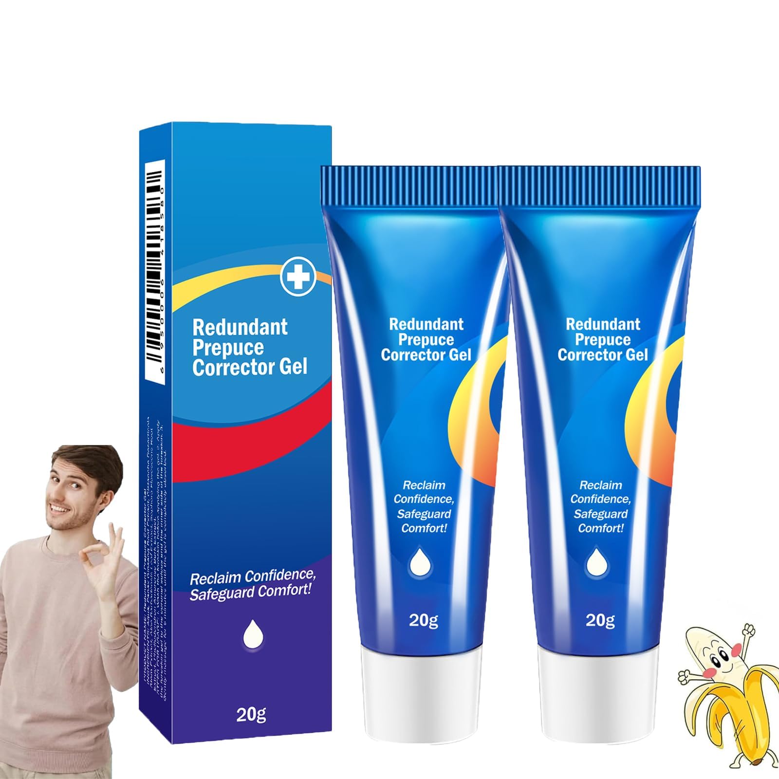 Redundant Prepuce Corrector Gel, Korrekturgel Für übermäßige Vorhaut, Natürliche Inhaltsstoffe Phimose Vorhautkorrektur Gel, Schnelle Und Sanfte Wirkung (2pcs)