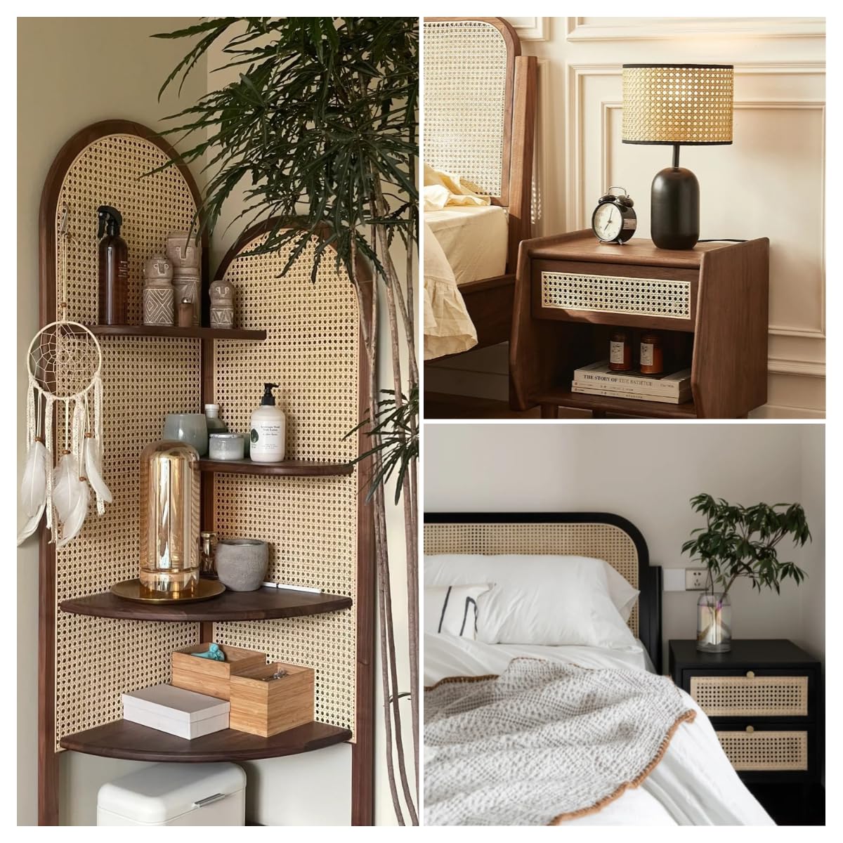 Wiener Geflecht Meterware, 100 x 200cm Große Größe Natürliches Rattan meterware, Stuhl Wiener Geflecht, Rattan Geflecht Natur meterware, Rattan Gurtband,Wiener geflecht Schrank, Möbel, Kommode,Sessel