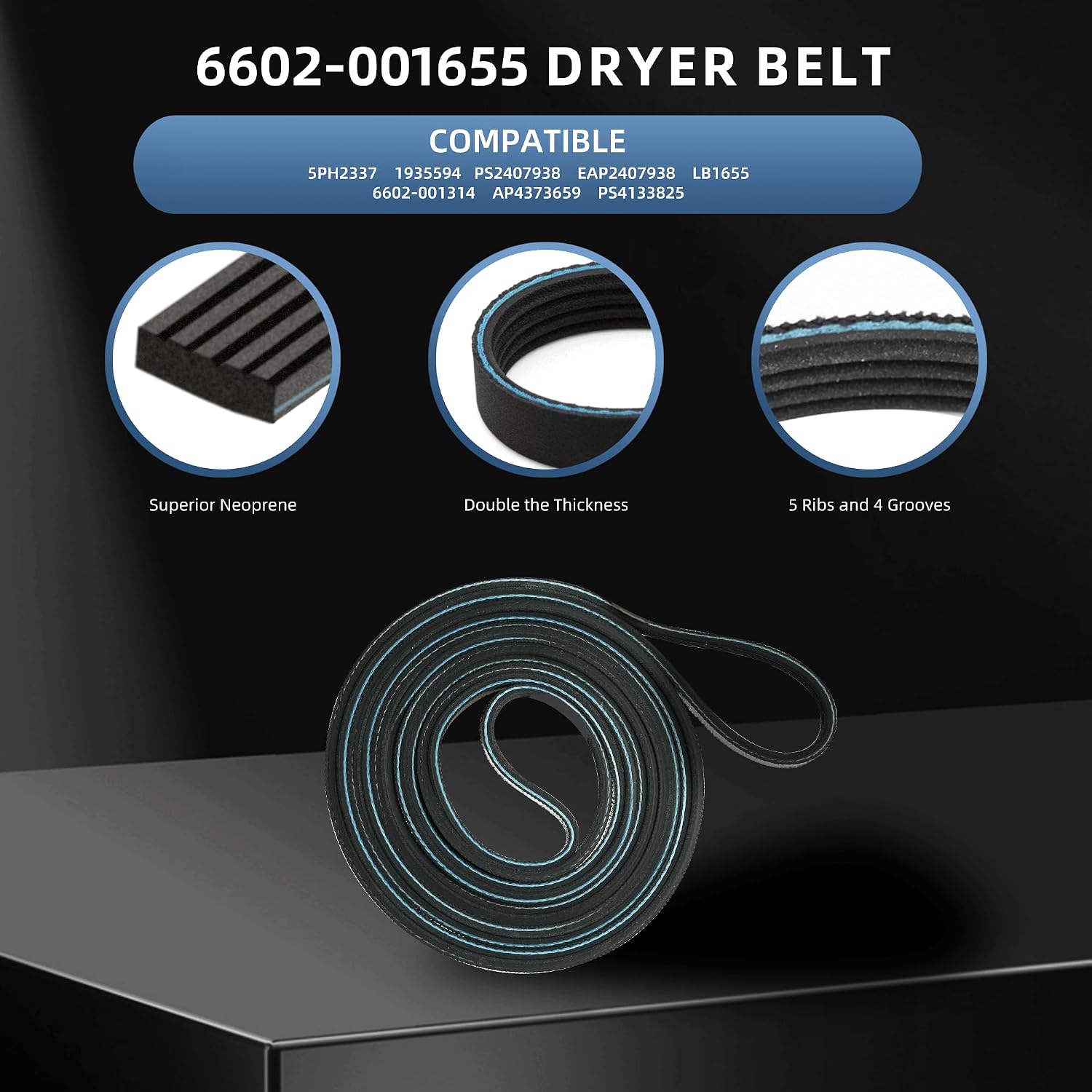 Upgraded Sam-Sung Dryer Roller Repair Kit DC97-16782A for Samsung Dryers DV45H7000EW/A2 DVE50R5400V/A3 DV42H5000EW/A3 DVE50R5200W/A3 DV40J3000EW/A2 DVE50M7450W/A3 DVE45R6100C/A3 DV48H7400EW/A2
