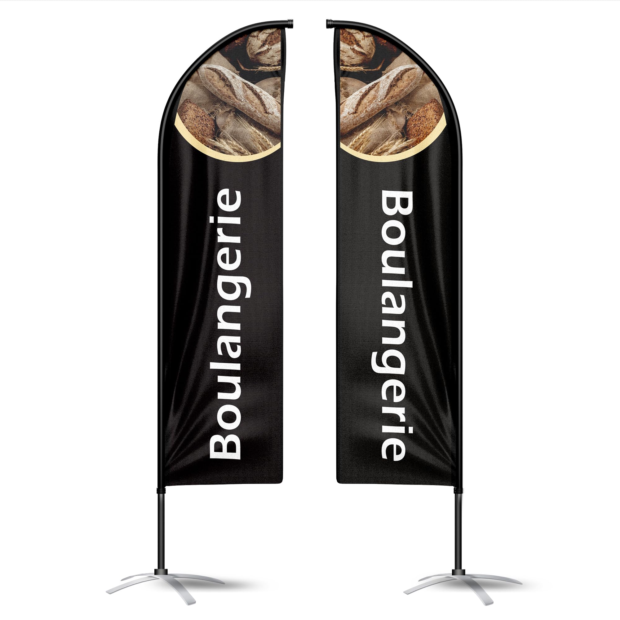 Oriflamme BOULANGERIE double face M 3.4m avec mât et pied