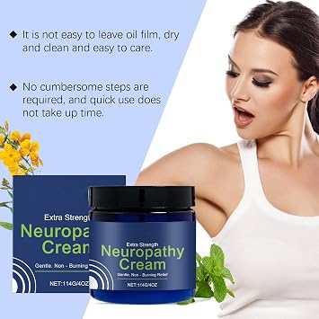 2pcs Nerve Relief Cream & Natural Ingredients Soothing Foot & Hand Cream for Nerve Discomfort, Tingling & Burning Sensations Fast-Absorbing Moisturizing for Men & Women