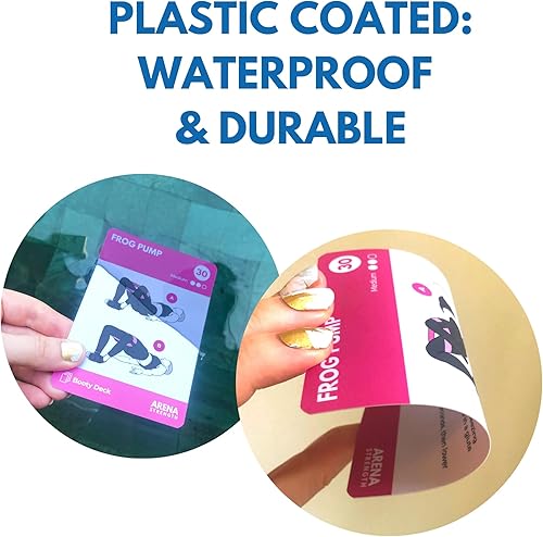 Miniatura 5 de Arena Strength Tarjetas de entrenamiento - Baraja de entrenamiento instruccional para entrenamientos de banda de glúteos, guía de fitness para