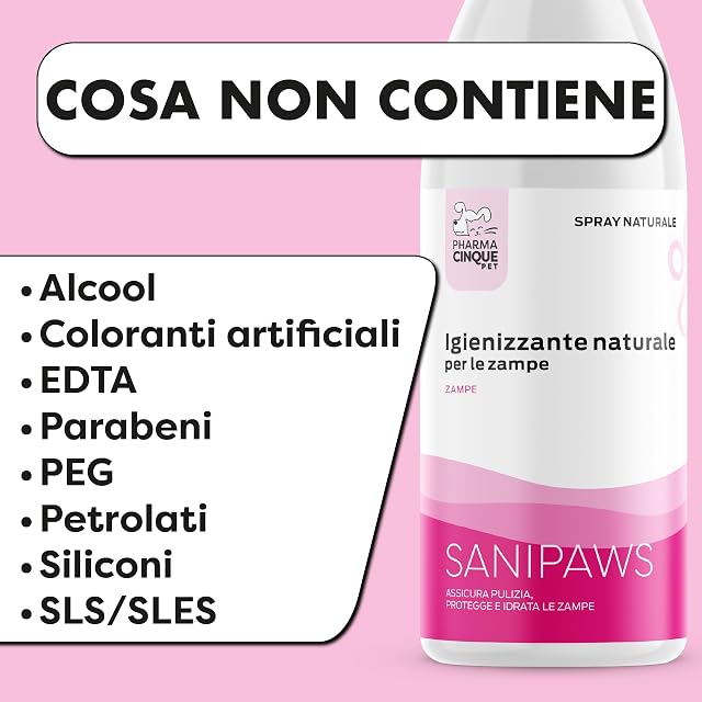 Foto 6 de 6 de PHARMACINQUEPET SANIPAWS - Spray desinfectante natural para patas, protege e hidrata, 150 ml