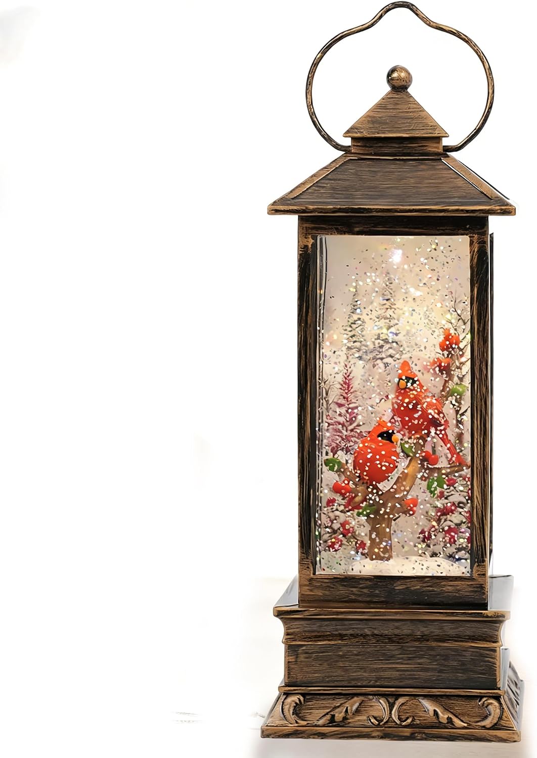 Amazon.com: Musical Christmas Lantern with LED Lighted,Snow Globe Water ...