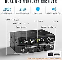 Vista 2 de Phenyx Pro Sistema de micrófono inalámbrico, juego de micrófono inalámbrico de metal con funda, micrófonos dinámicos inalámbricos de mano