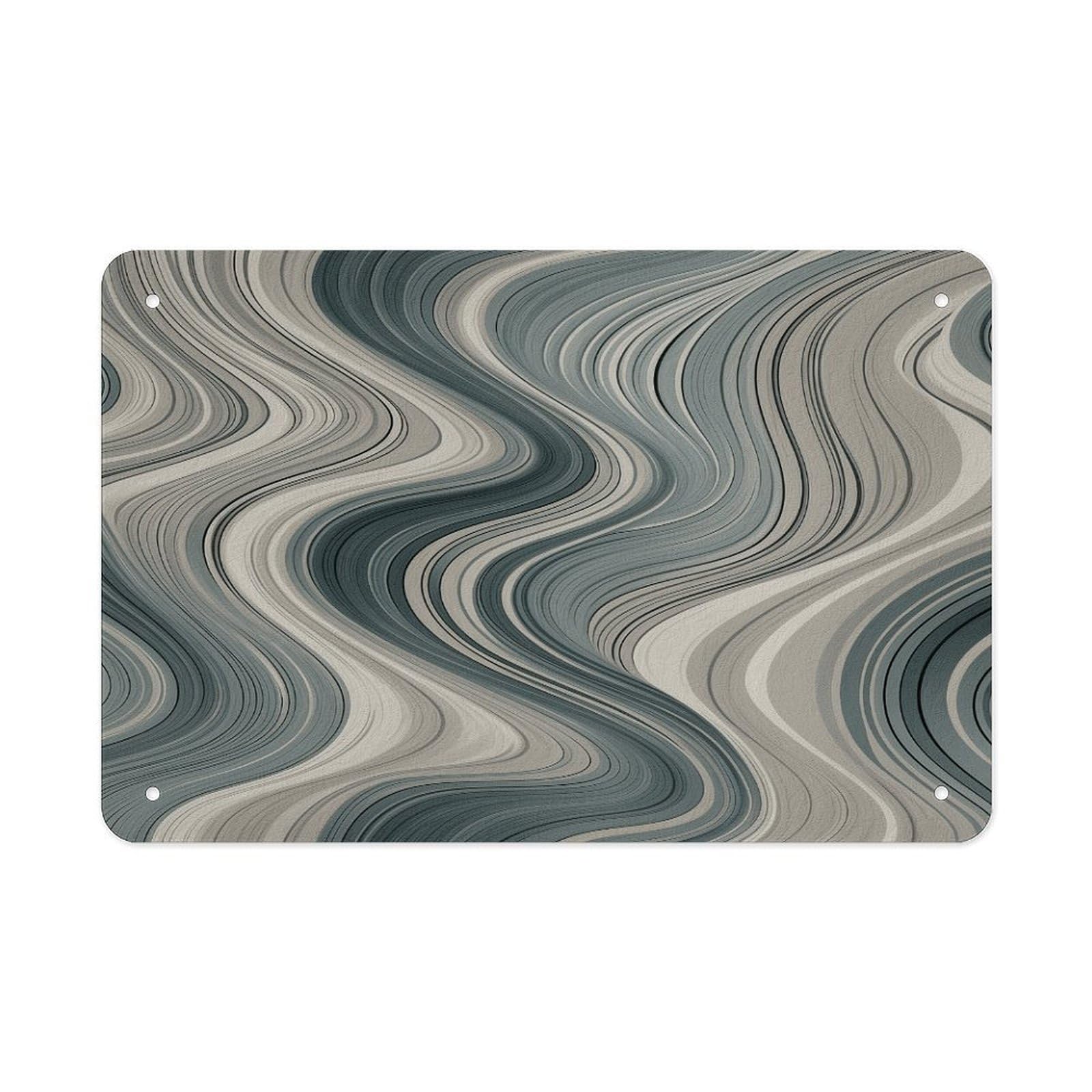 Fekiloot Style Gray And White Metal Signs Wall Art Tin Sign