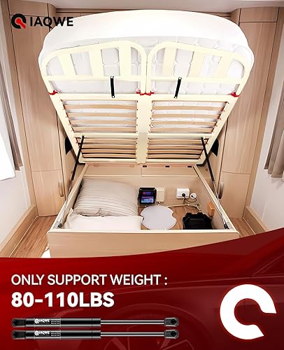 Miniatura 3 de C16-08053 - Soporte de elevación de 20 pulgadas, 80 libras356N, amortiguadores de resorte de gas para cubierta Tonneau, puerta de sótano, escotilla