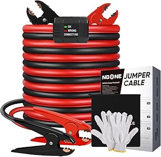 Heavy Duty Jumper Cables - 2 Gauge 20 Feet 800Amp Automotive Booster Cables with Smart-6 Protector for Jump Starting Dead or Weak Batteries (2AWG x 20Ft)