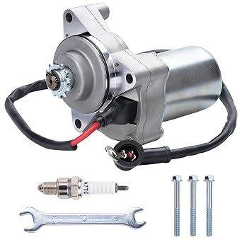 Starter for 50cc 70cc 90cc 100cc 110cc 125cc 4 Stroke Quad Wheelers ATVs Taotao SSR Roketa Go Karts Dirt Bike Pit Bike Sandrail Jonway SunL Dune Buggy Sandrail Coolster, 3 Bolt Electric Starter Motor